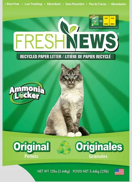 12 Lb  Fresh News Cat Litter - Litter
